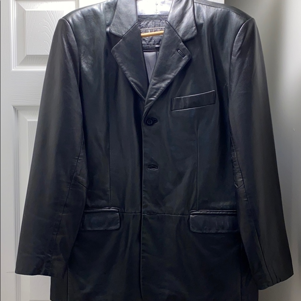 Men’s leather blazer